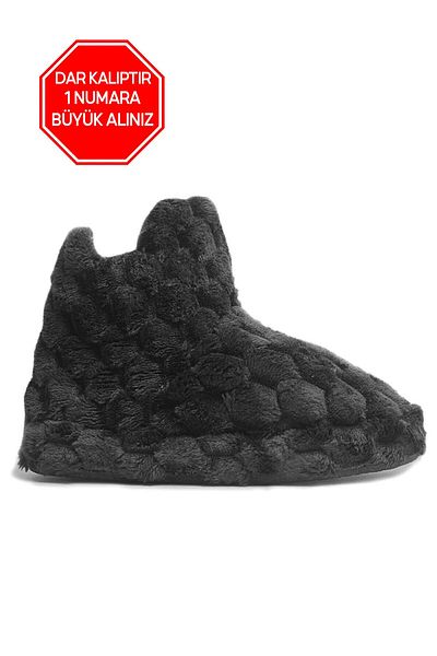 İpek Women's Warm Lined Slippers Home Boots Home Shoes Thick Light Sole