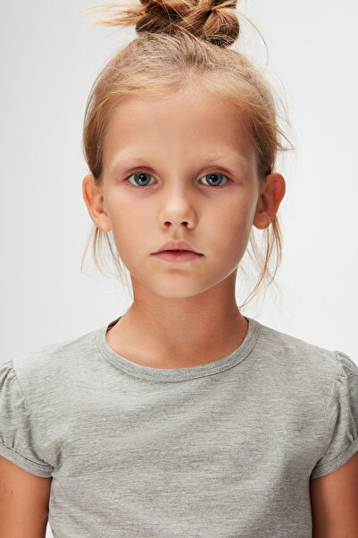 LOVETTI Κοριτσίστικο μπλουζάκι με λαιμόκοψη σε γκρι καρπούζι