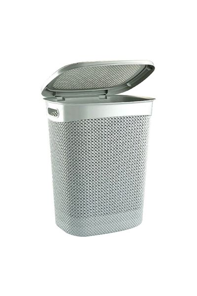 Üçsan Drop Design Laundry Basket with Lid 57 x 45 x 37.5cm