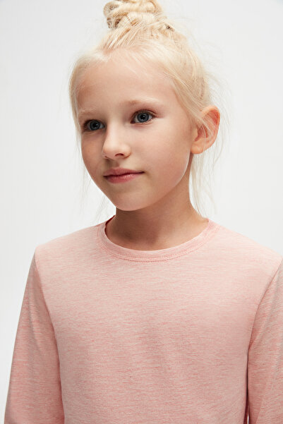 LOVETTI Unisex παιδικό εποχιακό μπλουζάκι - σκούρο ροζ, μελανζέ, λαιμόκοψη, μακρυμάνικο