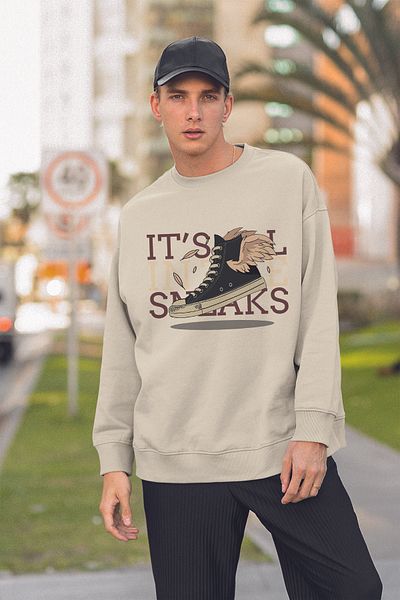 MYADA Its Small Snacks Printed Oversize Φούτερ 22932