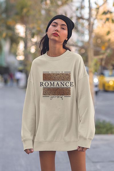 MYADA Φούτερ Belıeve In Romance Leopard Printed Oversize 22446