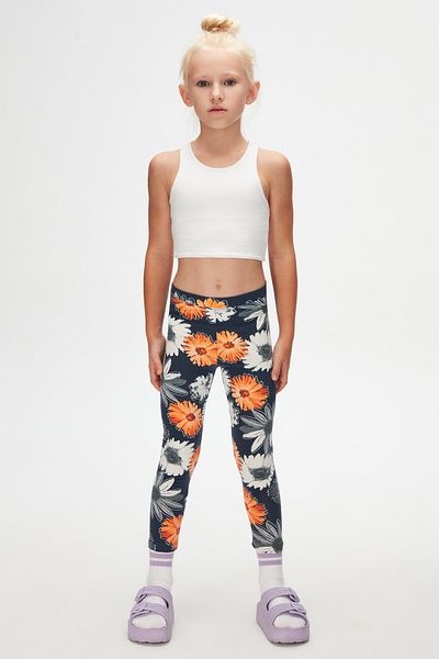 LOVETTI Girl's Patterned Stylized Sunflower Summer Tights