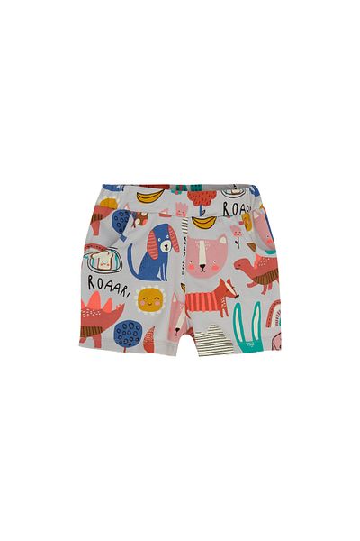LOVETTI Girl - Roaring Animals Patterned PocKet Shorts