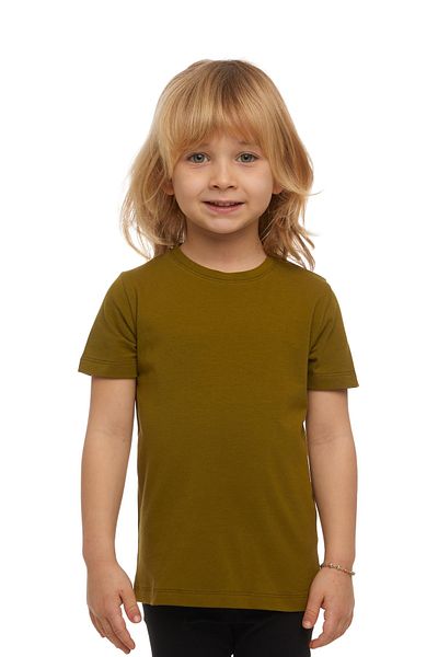 LOVETTI UniSex KidS T-Shirt - Olive Green, Crew Neck, Short Sleeve