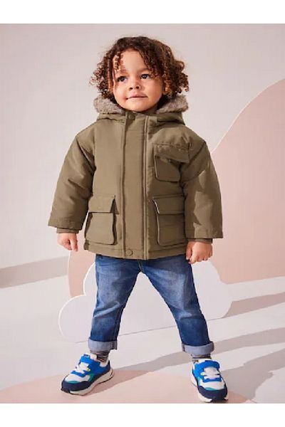 Next Baby Waterproof Parka with Fur Hood