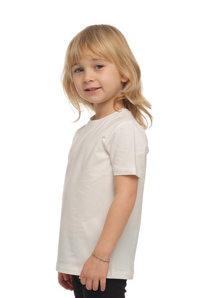 LOVETTI UniSex KidS Crew Neck Ecru T-Shirt - Short Sleeve