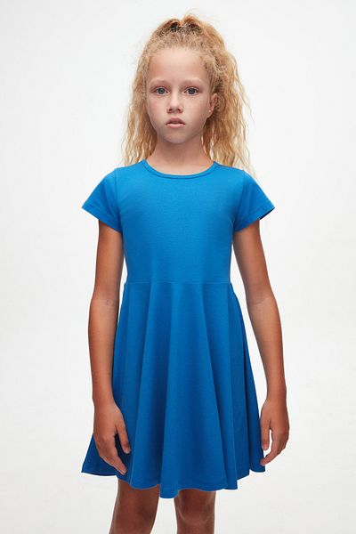 LOVETTI saks Colored Basic Short Sleeve Dress for Girls