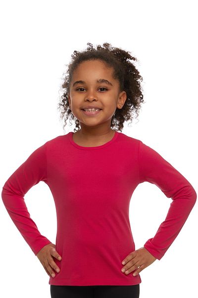 LOVETTI DarK Fuchsia Lycra Long Sleeve Girl's T-shirt - Seasonal