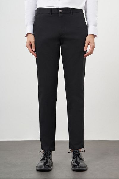 Morven Men's Black Chino Dynamic Fit Pants