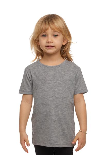 LOVETTI UniSex Gray KidS T-Shirt - Crew Neck, Short Sleeve