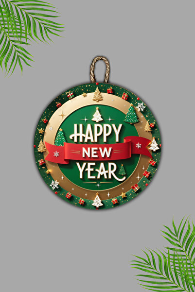 Dormot Μοντέρνο Ξύλινο Στολίδι Πόρτας - Πρωτοχρονιά, Καλή Πρωτοχρονιά Εξωτερική Πόρτα Susu - Στολίδι τοίχου