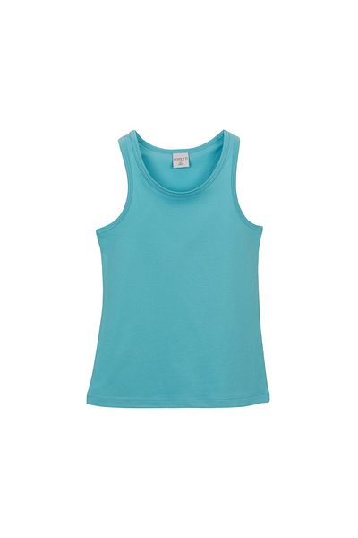 LOVETTI Light Turquoise Basic Girl's Swimming Tank Top