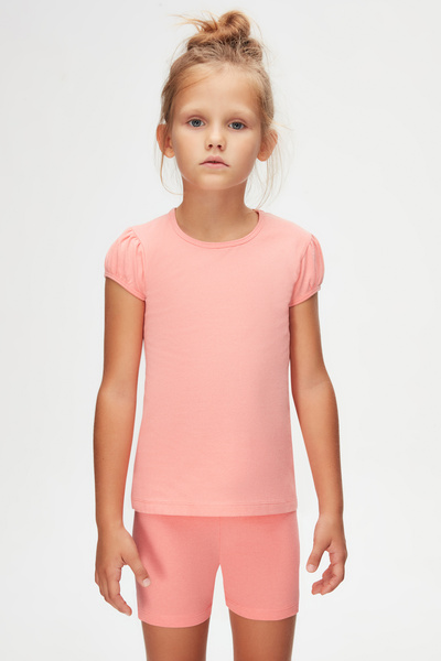 LOVETTI Salmon Basic για κορίτσια - Μπλουζάκι με λαιμόκοψη και καρπούζι