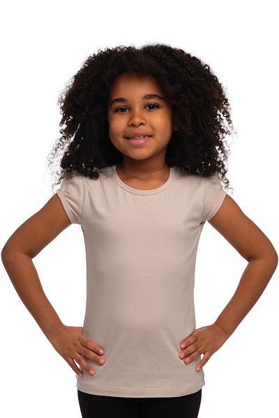 LOVETTI Girl'S - Null Collar and Watermelon Sleeve Basic T-Shirt