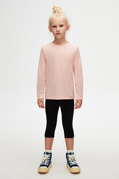 LOVETTI Unisex παιδικό εποχιακό μπλουζάκι - σκούρο ροζ, μελανζέ, λαιμόκοψη, μακρυμάνικο