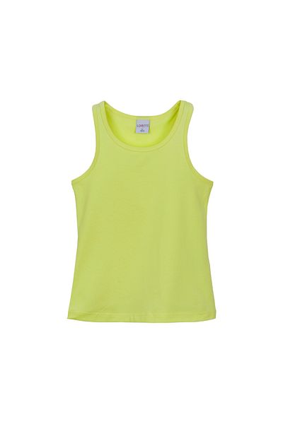 LOVETTI Neon Yellow Basic Girl's Swimming Tank Top