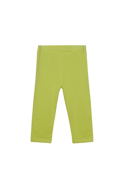 LOVETTI Oil Green Basic Knee-length Leggings Capri for Girls