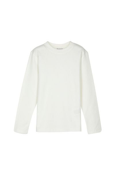 LOVETTI UniSex Children'S T-Shirt - Ecru, Zero Collar, Long Sleeve
