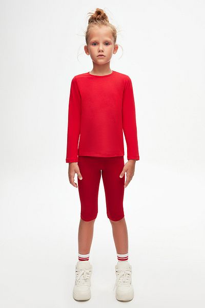 LOVETTI Light Red LycrA SeAsonAl Long Sleeve Girl's T-shirt