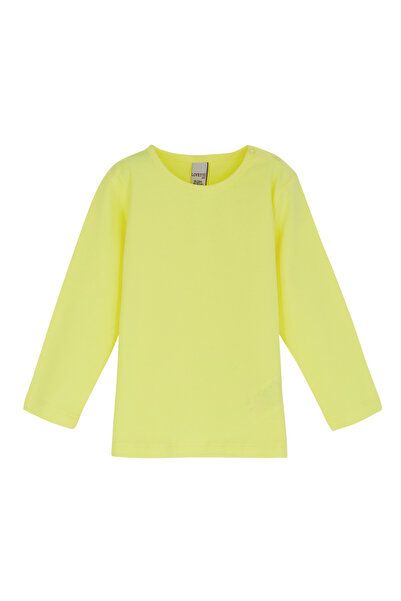 LOVETTI Açık Sarı Basic Çıtçıtlı Uzun Kollu Bebek Tişört