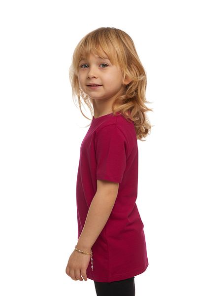 LOVETTI UniSex KidS T-Shirt - Crew Neck, Short Sleeve, Plum Basic