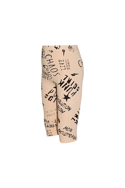 LOVETTI PunK Girl Patterned Knee-length Leggings Capri