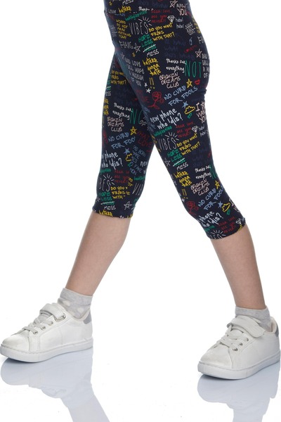 LOVETTI Girl's Patterned - Broken Dreams Knee-length Capri