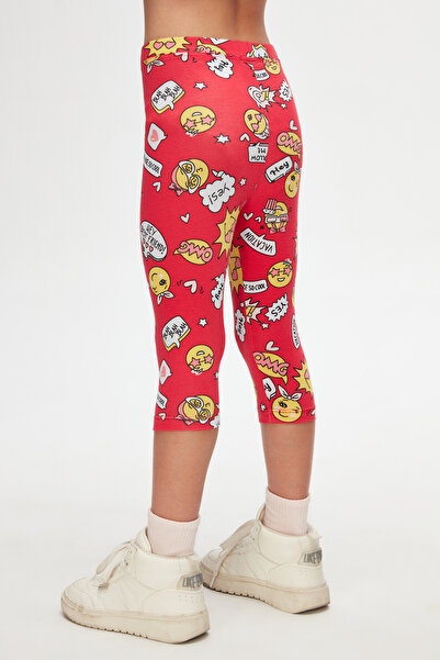 LOVETTI So Cool Kız Çocuk Desenli Diz Altı Tayt Kapri