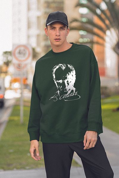 MYADA Φούτερ Unisex Ataturk Printed Oversize 10053