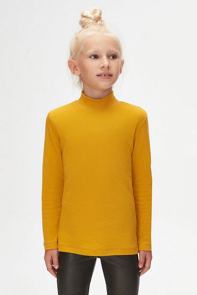 LOVETTI mustard Girl's T-shirt - Half Turtleneck, Long Sleeve, Winter
