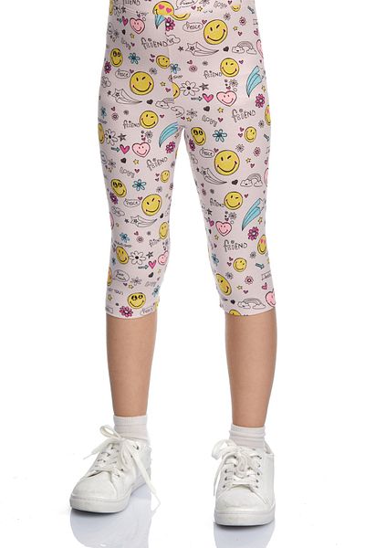 LOVETTI Girl's Patterned Tights Capri - Friendly Smile Below the Knee