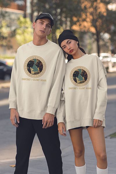 MYADA Φούτερ Empire's Silent Roar Printed Oversize 22846