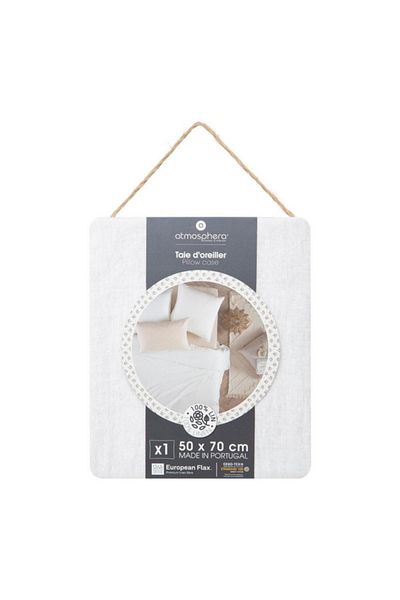 Atmosphera Washed Linen Rectangular Pillow Case 50 x 70cm 185300Z