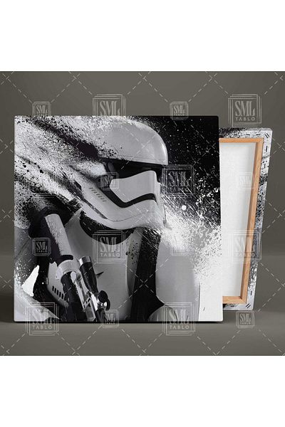 SML TABLO Star Wars Stormtrooper The Force Awakens Alien Soldier Διαστημική ταινία Τετράγωνος πίνακας σε καμβά