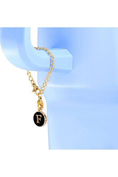 arredamento Letter F Black Thermos Compatible Charm Accessory Ornament