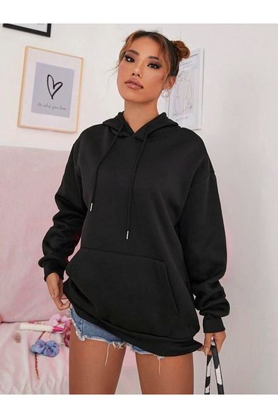 LACKH Hanorac negru - Mevşiklih Fit relaxat