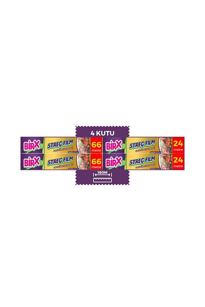 BIRX 180m Total Food Stretch Film - 2X 30cm 24m 66m Pack