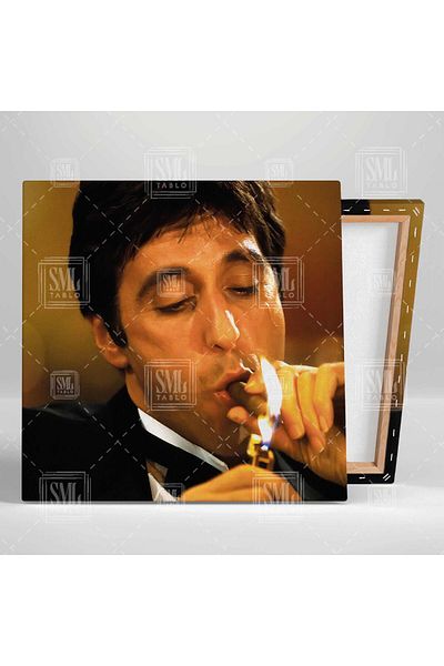 SML TABLO Scarface Tony Montana Καρισματικός ηθοποιός Μύθος ηθοποιός Χόλιγουντ Έικονα Τετράγωνος πίνακας σε καμβά