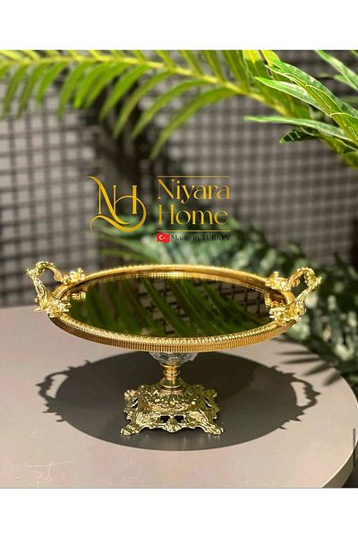 Eslim Cast Gold Mirrored Handled Presentation Holder
