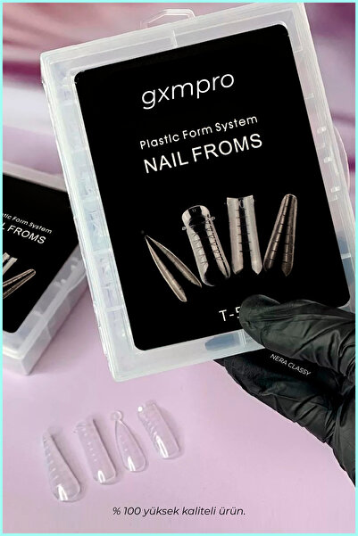 GXMPRO Pro Üst Form Poly Jel Form Kalıp Tips 96 Adet (4 FARKLI PROTEZ TİPSİ)