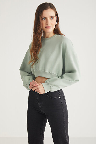 GRIMELANGE Γυναικείο φούτερ AMY 100% οργανικό βαμβάκι πράσινο