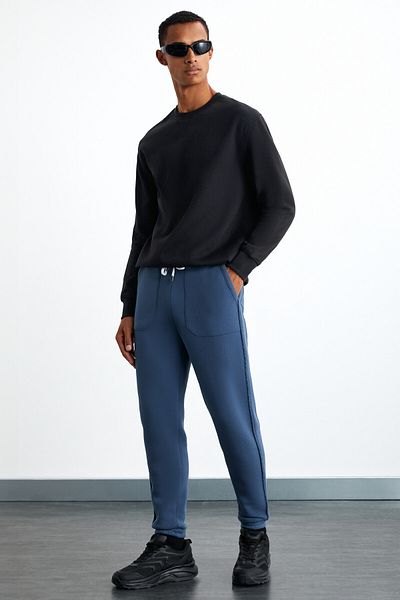 GRIMELANGE Ανδρικό βαμβακερό-πολυεστερικό Indigo Sweatpants TYRESE