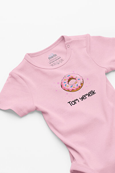 Overoz بدلة أطفال من القطن العضوي بطبعة دونات - 100% قطن، تغذية كاملة، بدلة ق...