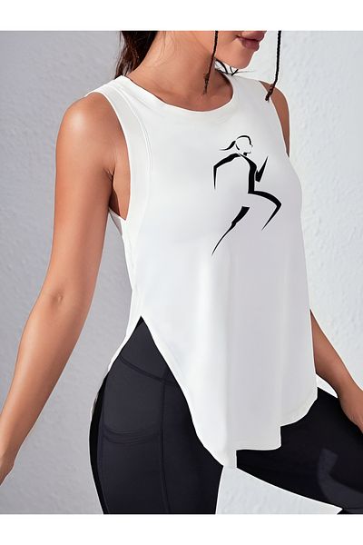 CDA Run Girl Run White Women's Sports Tank Top