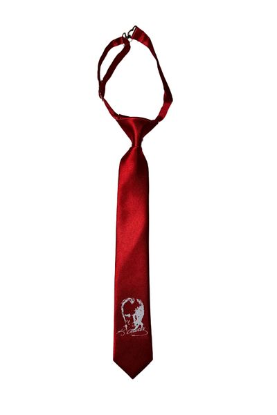 HARES Ataturk and Signature Printed Custom Children's Tie