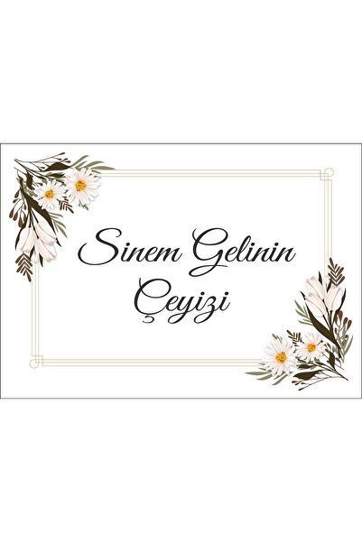 ARAZ Çeyiz Koli Etiketi 21x30 cm | 15’li Paket | Düğün & Taşınma İçin Tabloza...