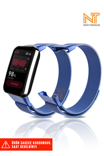 Nezih Case Xiaomi Mi Band 7 Pro Uyumlu Milanes Hasır Örgü Metal Kordon