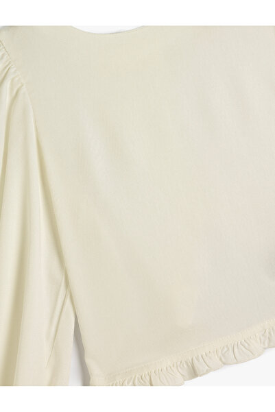 Koton Bluză din viscoză cu mânecă lungă - decolteu și manșetă elastică