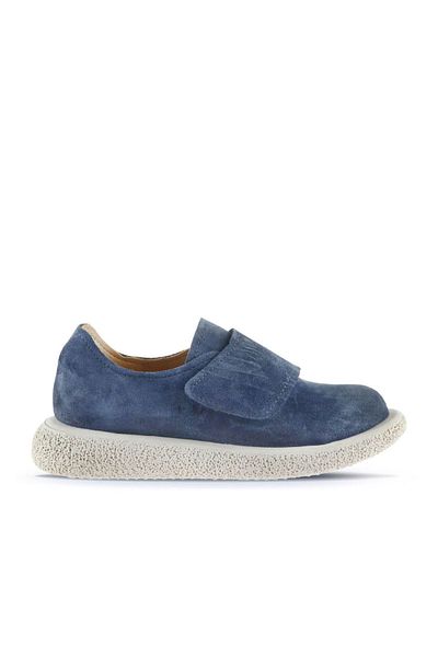 Bueno Shoes Pantofi plati dama din piele intoarsa albastra 01wu8903